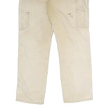 DICKIES Mens Cotton Beige Regular Straight Trousers W28 L30 Workwear Utility Zip