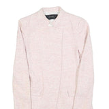 ZARA BASIC Womens Pink Jacket S Polyester Blend Plain Button Closure