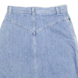 GOLDIE Womens Blue Denim Floral Embroidered Mini Skirt Cotton Blend XS