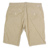 Mens Beige Casual Cotton Shorts M W34 Stylish Regular Fit Comfortable