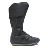 LEVI'S Womens Leather Strap High Boots Black UK 4.5 Stylish Comfortable Fashion
