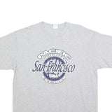 YAZBEK Mens Grey San Francisco Graphic T-Shirt XL Short Sleeve Crew Neck Casual
