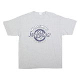 YAZBEK Mens Grey San Francisco Graphic T-Shirt XL Short Sleeve Crew Neck Casual