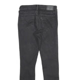 LEVI'S 711 Skinny Womens Jeans Black Slim Denim W28 L30 Distressed Cotton Blend