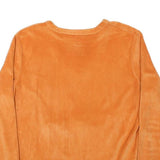 BEST CONNECTION Womens Orange V-Neck M Zipper Pocket Sweatshirt Polyester Blend