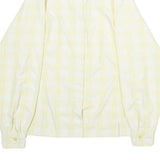 MAMMUT Womens Cream & Yellow Shirt M Lightweight Outdoor Style Button Closure