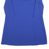 CLAUDIE PIERLOT Womens Blue Shift Dress Polyester Long Sleeve Scoop Neck S