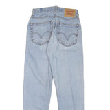 LEVI'S 505 Womens Slim Light Blue Denim Jeans W24 L27 Classic Fit Zip Closure