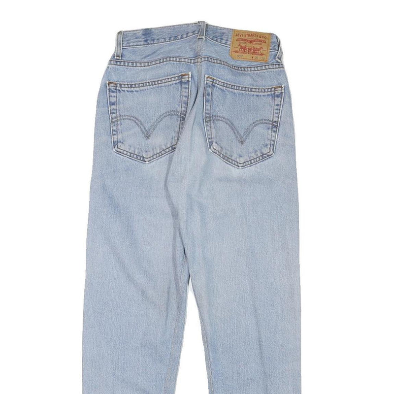 LEVI'S 505 Womens Slim Light Blue Denim Jeans W24 L27 Classic Fit Zip Closure