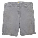 CARHARTT Mens Shorts Grey Casual Relaxed Fit L W38 Workwear Utility Cotton Blend
