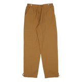 Womens Relaxed Cotton Blend Brown Zip Closure Trousers W28 L29 Casual Workwear