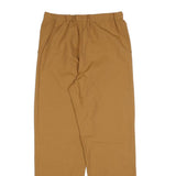 Womens Relaxed Cotton Blend Brown Zip Closure Trousers W28 L29 Casual Workwear