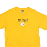 NFL Mens Yellow Pittsburgh Steelers Graphic T-Shirt M Short Sleeve Crew Neck