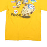 NFL Mens Yellow Pittsburgh Steelers Graphic T-Shirt M Short Sleeve Crew Neck