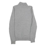 CHAPS Mens Grey Pullover Patterned Crew Neck Cotton Jumper M Casual Knitwear