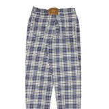 DISMERO Womens Jeans Blue & Cream Slim Skinny Denim Plaid W25 L30 Stretch Cotton