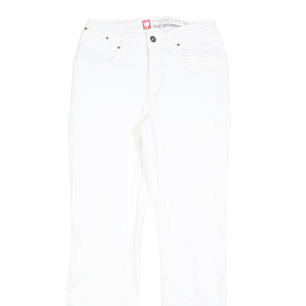 ENGELBERT STRAUSS Womens White Regular Fit Straight Denim Jeans W28 L30