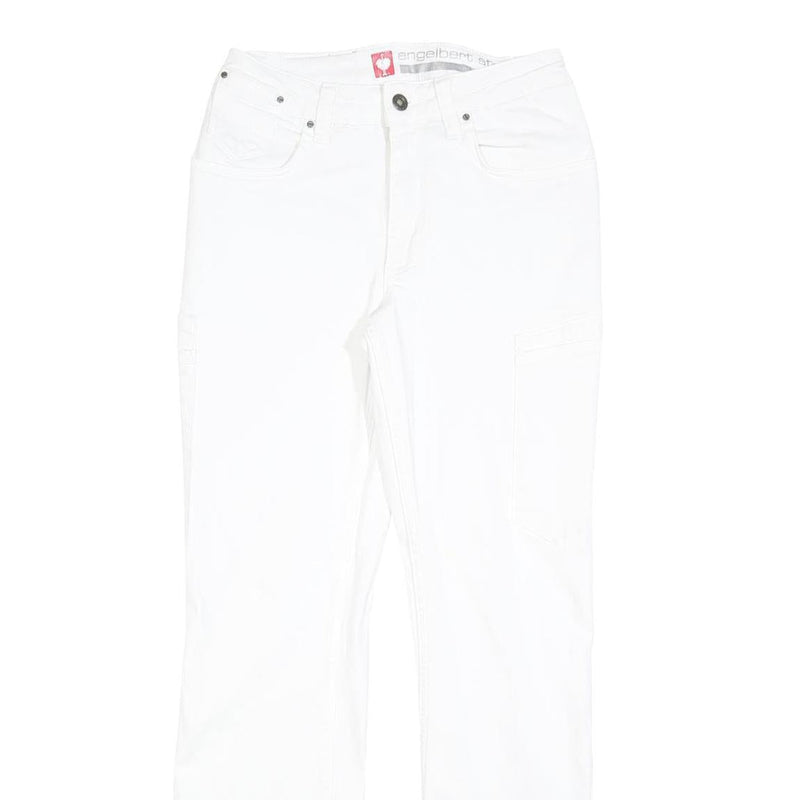 ENGELBERT STRAUSS Womens White Regular Fit Straight Denim Jeans W28 L30