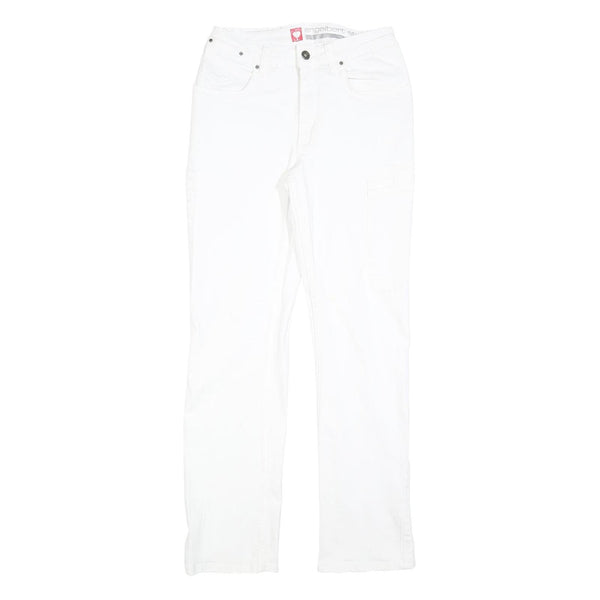 ENGELBERT STRAUSS Womens White Regular Fit Straight Denim Jeans W28 L30