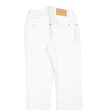 ENGELBERT STRAUSS Womens White Regular Fit Straight Denim Jeans W28 L30