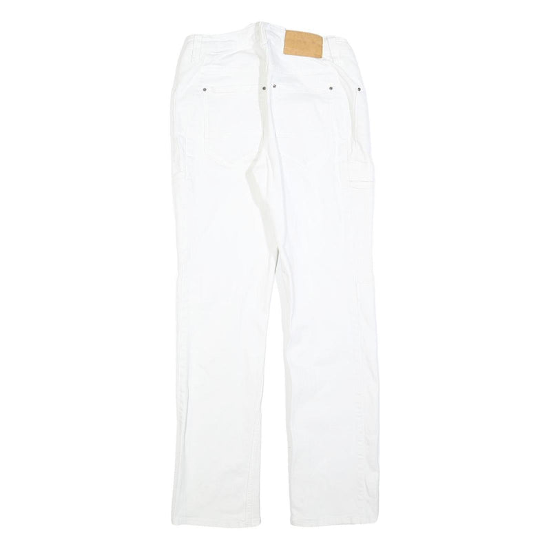 ENGELBERT STRAUSS Womens White Regular Fit Straight Denim Jeans W28 L30