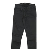 LEVI'S Womens Black Slim Skinny Denim Jeans Cotton Blend Zip W24 L30 Classic Fit