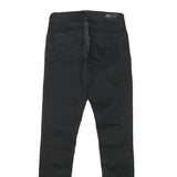 LEVI'S Womens Black Slim Skinny Denim Jeans Cotton Blend Zip W24 L30 Classic Fit