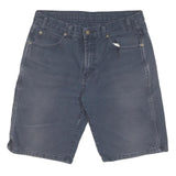 DICKIES Mens Shorts Blue Cargo Cotton Blend L W36 Workwear Relaxed Fit