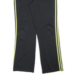 ADIDAS Womens Joggers Black & Neon Yellow Slim Tapered UK 18 W36 L32 Sportswear
