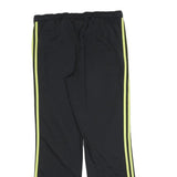 ADIDAS Womens Joggers Black & Neon Yellow Slim Tapered UK 18 W36 L32 Sportswear