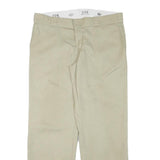 DICKIES Womens Regular Beige Cotton Blend Trousers W36 L31 Classic Zip