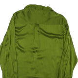 ZARA Womens Green Long Sleeve Shirt Collared XS Elegant Lightweight Polyester
