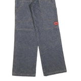 YI JUE Womens Jeans Blue Relaxed Straight Denim W24 L30 Wide Leg Pockets