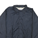 Mens Black Nylon Button Jacket XL Plain Lightweight Outdoor Casual