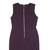 CALVIN KLEIN Womens Purple Sleeveless Sheath Dress Polyester Blend Size M
