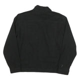 JEANIUS Mens Black Cotton Blend Button Jacket XL Classic Plain Casual Outerwear