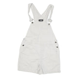 XHILARATI Womens White Cotton Blend Regular Fit Denim Dungarees S W30 L4 Casual