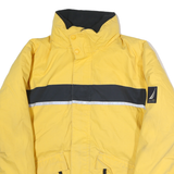 NAUTICA Mens Yellow & Black Zip Jacket M Polyester Plain Casual Sportswear