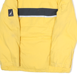 NAUTICA Mens Yellow & Black Zip Jacket M Polyester Plain Casual Sportswear