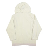 NEWPORT Womens Cream & Beige Hooded Jacket L Polyester Blend Button Closure