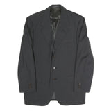 MADE IN ITALY Mens Black Classic Jacket L Polyester Blend Button Formal Wear