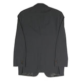 MADE IN ITALY Mens Black Classic Jacket L Polyester Blend Button Formal Wear