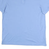 CALVIN KLEIN Mens Blue Short Sleeve Plain Polo Shirt L Cotton Casual
