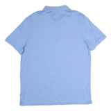 CALVIN KLEIN Mens Blue Short Sleeve Plain Polo Shirt L Cotton Casual