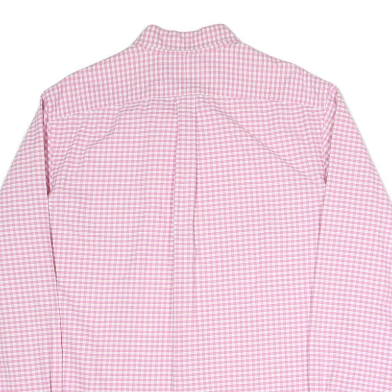 RALPH LAUREN Mens Pink & White Check Shirt XL Long Sleeve Button Collar