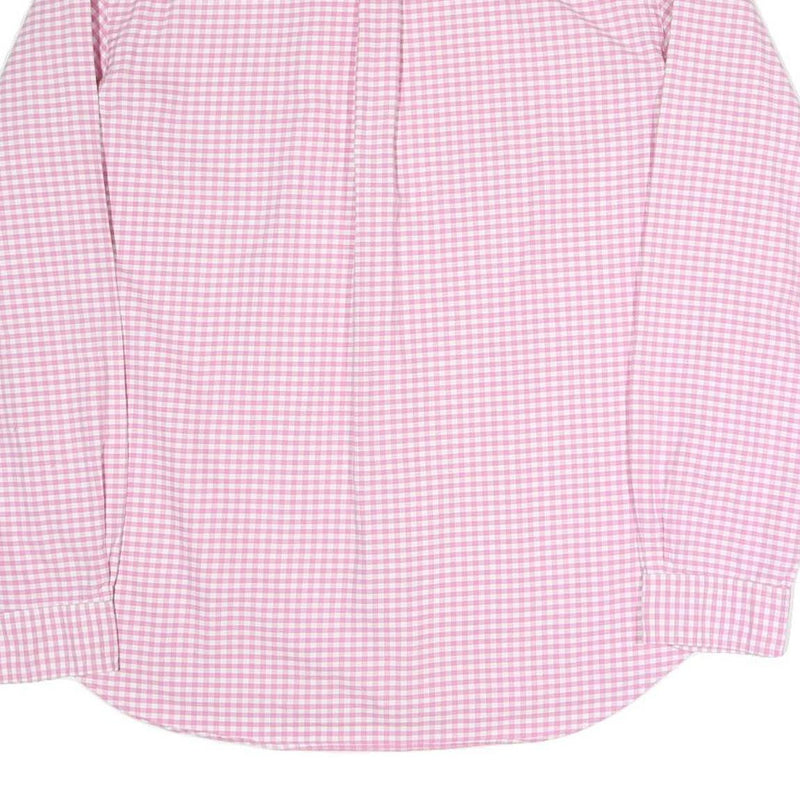 RALPH LAUREN Mens Pink & White Check Shirt XL Long Sleeve Button Collar