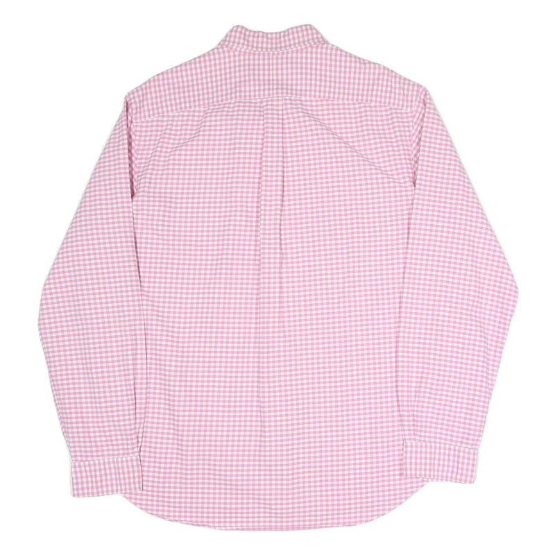 RALPH LAUREN Mens Pink & White Check Shirt XL Long Sleeve Button Collar
