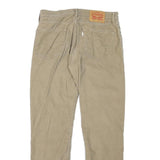 LEVI'S Mens Regular Fit Beige Cotton Blend Trousers W31 L31 Classic Zip Pocket