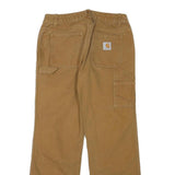 CARHARTT Womens Cotton Blend Brown Regular Straight Trousers W26 L25 Durable
