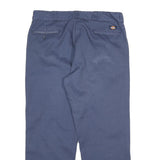 DICKIES Mens Cotton Navy Regular Straight Trousers W38 L30 Workwear Casual
